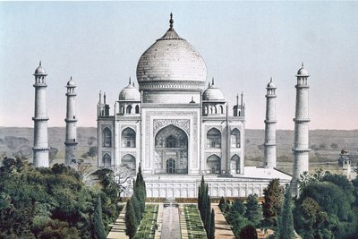 Taj Mahal w Agrze (kolor lito) autorstwa English School