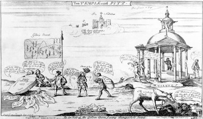 Świątynia i Pitt, 1757 autorstwa English School