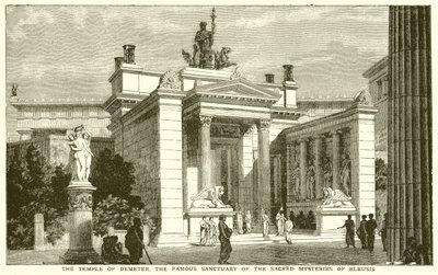 Świątynia Demeter, słynne sanktuarium świętych tajemnic Eleusis autorstwa English School