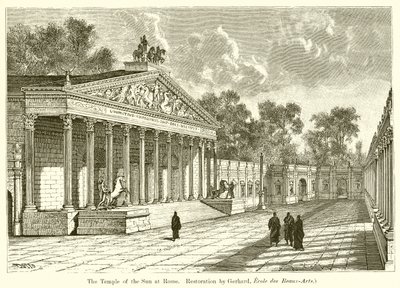Świątynia Słońca w Rzymie. Renowacja Gerharda, Ecole des Beaux-Arts) autorstwa English School