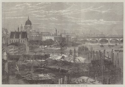 Thames Embankment Works, oglądany z King