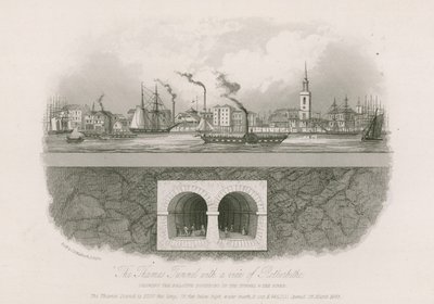 Tunel Tamizy z widokiem na Rotherhithe autorstwa English School