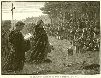 Nabożeństwo Dziękczynienia na Polu Agincourt autorstwa English School