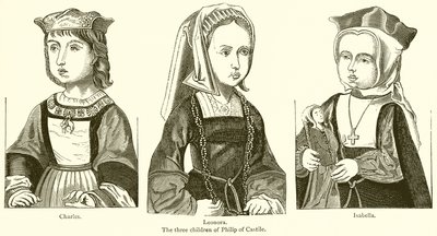 Troje dzieci Filipa z Kastylii autorstwa English School