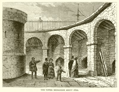 Menażeria Wieży około 1820 autorstwa English School