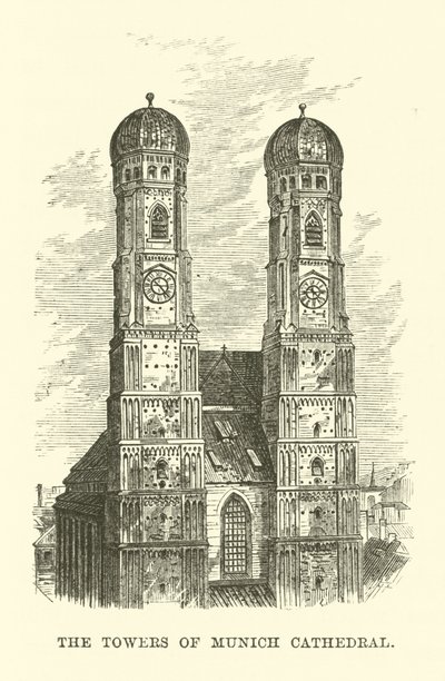 Wieże katedry w Monachium autorstwa English School