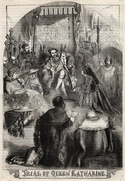 Proces królowej Katarzyny Aragońskiej w 1529 r., pierwszej żony Henryka VIII, której małżeństwo z królem zostało unieważnione - Proces de Catherine d