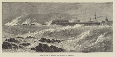 Niespokojne wody portu Peterhead (rycina) autorstwa English School