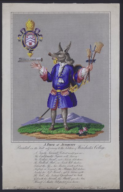 The Trusty Servant, namalowany na ścianie przylegającej do kuchni Winchester College w Hampshire, przez angielskiego poetę Johna Hoskinsa w 1579 roku autorstwa English School