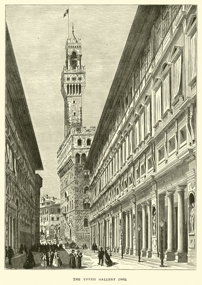 Galeria Uffizi, 1865 autorstwa English School