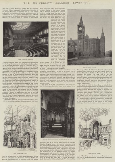 University College, Liverpool (grafika) autorstwa English School