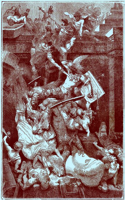 Wandale w Rzymie, ilustracja z Ilustrowanej Historii Świata, wydana ok. 1880 r. (obraz ulepszony cyfrowo) autorstwa English School