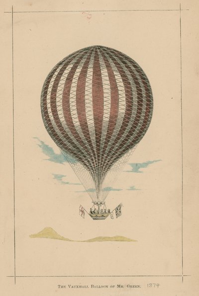 Balon Vauxhall pana Greena; Ogrody Vauxhall, Londyn autorstwa English School