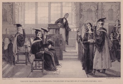 Wicekanclerz nadający stopień Bachelor of Divinity, Oxford, 1842 autorstwa English School