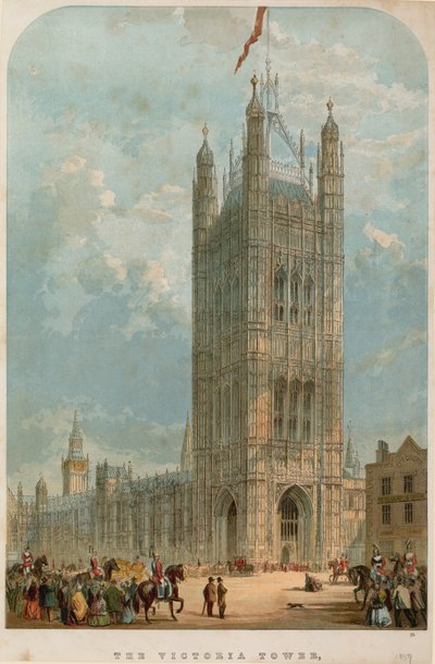 Victoria Tower, Westminster, Londyn autorstwa English School