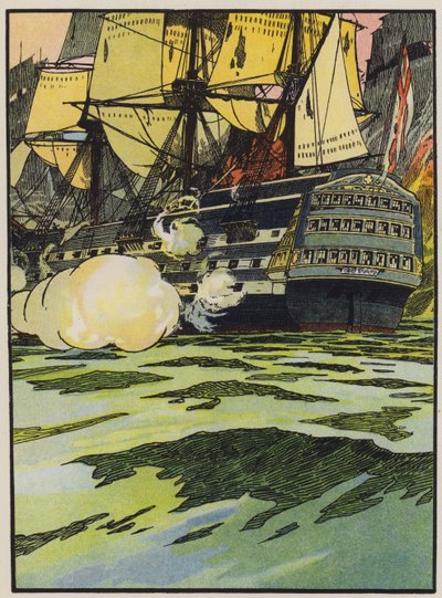 Zwycięstwo pod Trafalgarem (kolor lito) autorstwa English School