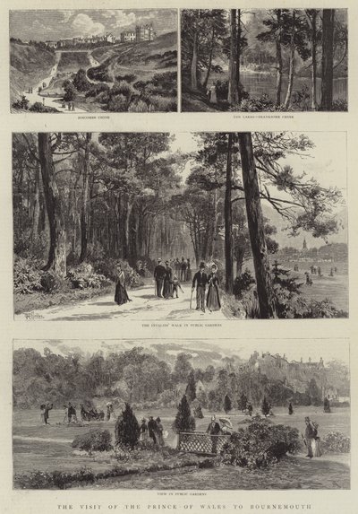 Wizyta księcia Walii w Bournemouth (grafika) autorstwa English School