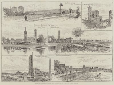 The Water Supply of London, Southwark i Vauxhall Water Company (grawerowanie) autorstwa English School