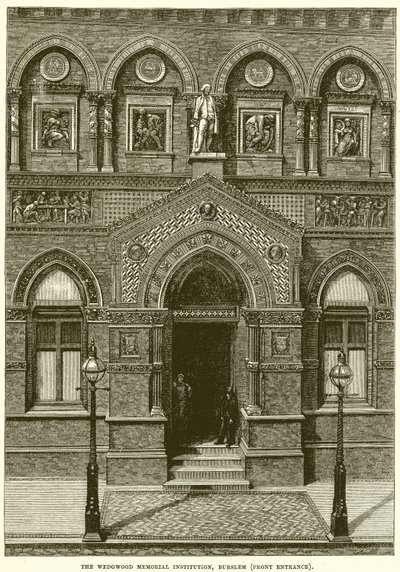 Wedgwood Memorial Institution, Burslem (wejście od frontu) autorstwa English School