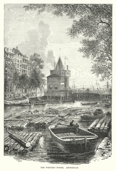 Wieża Płaczu, Amsterdam (rycina) autorstwa English School