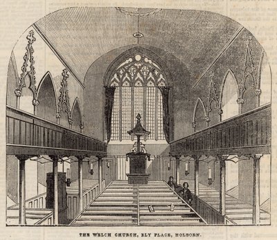 Kościół Welcha, Ely Place, Holborn autorstwa English School