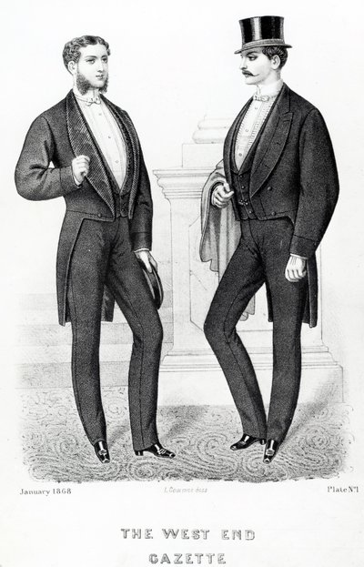 The West End Gazette, angielski kostiumer, 1868 autorstwa English School