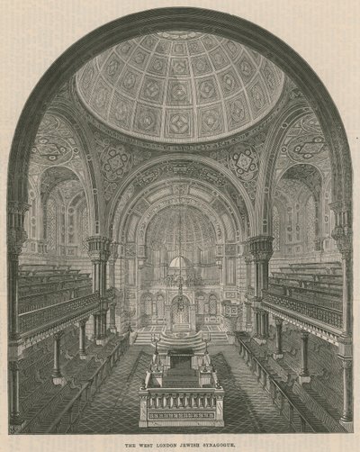 Synagoga żydowska w Zachodnim Londynie autorstwa English School