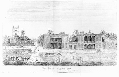 West Side of Bombay Green, Indie, z podróży do Indii Wschodnich, John Henry Grose, wydanie 2, 1766 autorstwa English School