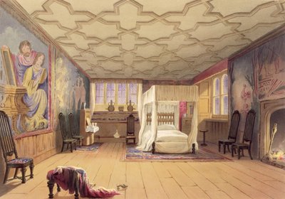 Biały pokój, dom Cotehele, ok. 1830-40 autorstwa English School