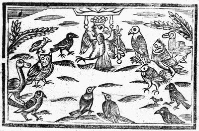 The Woody Choristers lub The Birds Harmony, ilustracja z „Księgi Roxburghe Ballads” autorstwa English School