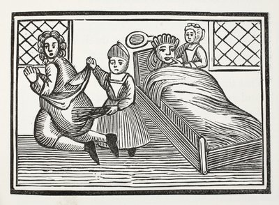 Świat wywrócony do góry nogami, ilustracja z książki Chap-books of the Eighteenth Century Johna Ashtona, wyd. 1882 autorstwa English School