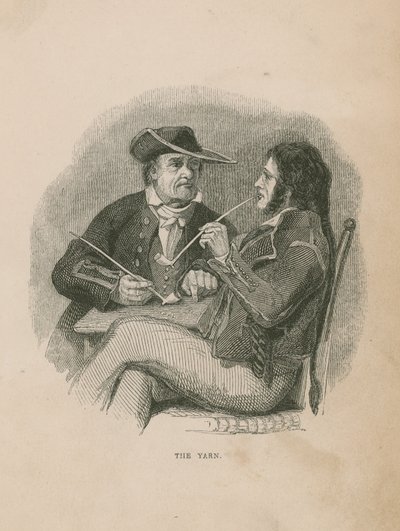Przędza; ilustracja z Poor Jack autorstwa Fredericka Marryat autorstwa English School