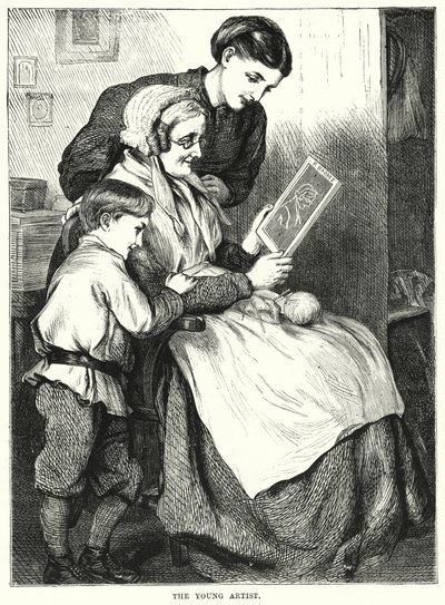 Młody artysta (grafika) autorstwa English School