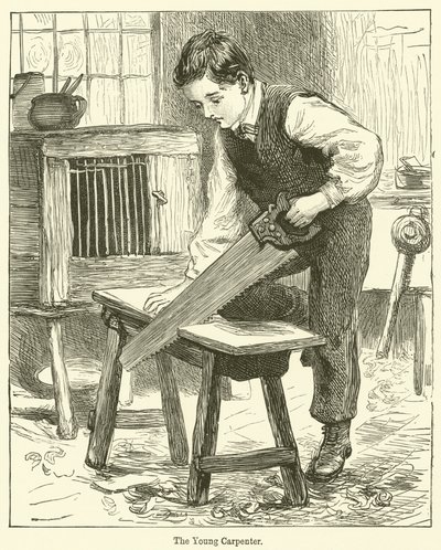 Młody cieśla (grafika) autorstwa English School