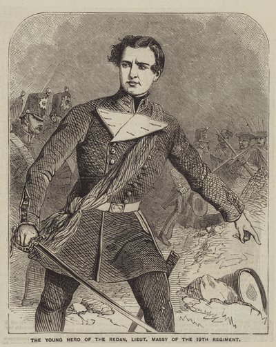 Młody Bohater Redanu, porucznik Massy 19 Pułku (rycina) autorstwa English School