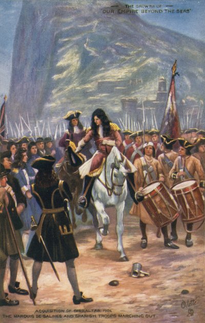Przejęcie Gibraltaru przez Brytyjczyków, 1704 autorstwa English School