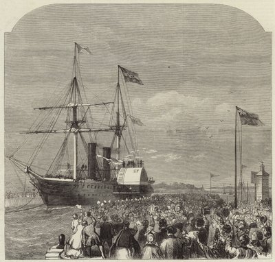 Przybycie Garibaldiego do Southampton autorstwa English School