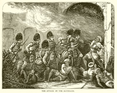 Atak na Alumbagh (1857) autorstwa English School
