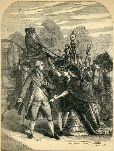 Próba zabójstwa Jerzego III przez Margaret Nicholson autorstwa English School