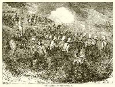 Bitwa pod Ferozeshah (1845) autorstwa English School