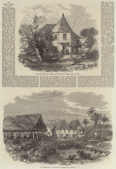 Czarna rewolta na Jamajce (grawerowanie) autorstwa English School