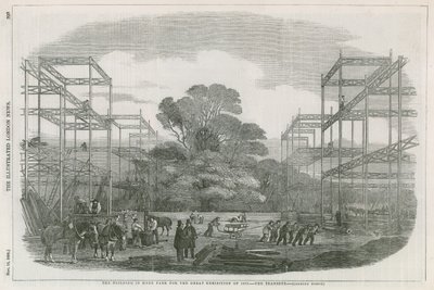 Budynek w Hyde Parku w Londynie na Wielką Wystawę w 1851 r. autorstwa English School