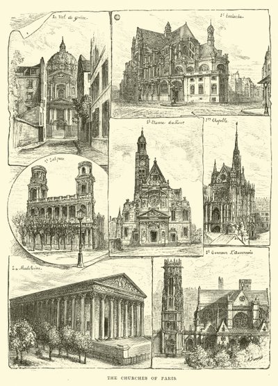 Kościoły Paryża autorstwa English School