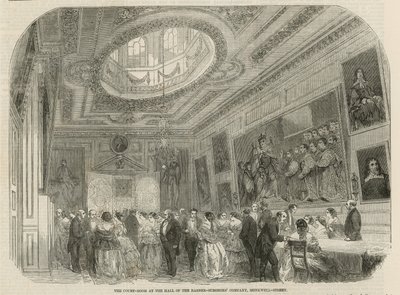 Sala sądowa w holu firmy Barber-Surgeons Company, Monkwell Street, Londyn autorstwa English School