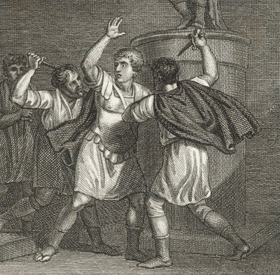 Śmierć Juliusza Cezara (rycina) autorstwa English School