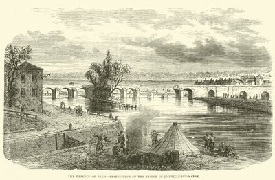 Obrona Paryża, zniszczenie mostu Joinville-sur-Marne, listopad 1870 autorstwa English School