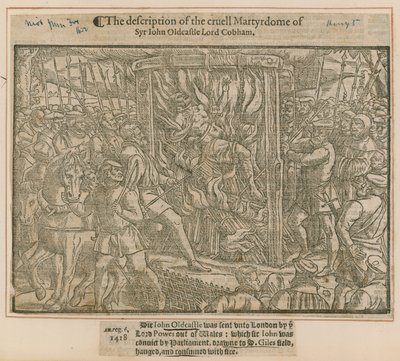 Opis okrutnego Martydome Syr John Oldcastle Lord Cobham autorstwa English School