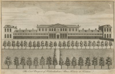 Wschodnia perspektywa Domów Pasmanteryjnych Jałmużny autorstwa English School