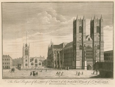 Perspektywa wschodnia opactwa św Piotra kościoła parafialnego św Małgorzaty, Westminster autorstwa English School