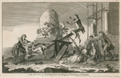 Ćwiczenie patrzenia z oryginalnego obrazu w Vauxhall Gardens w Londynie autorstwa English School